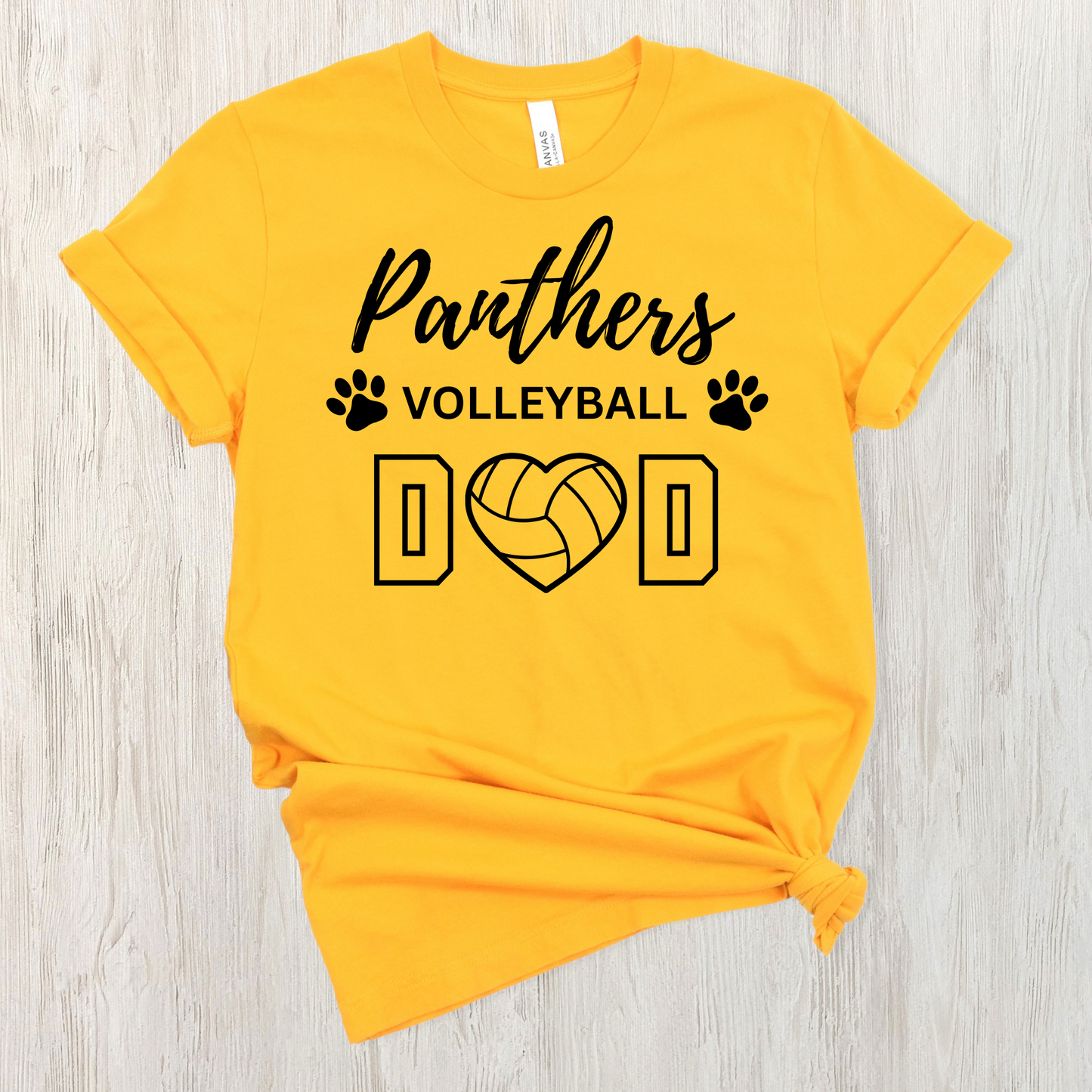 Panthers Volleyball Dad Gold