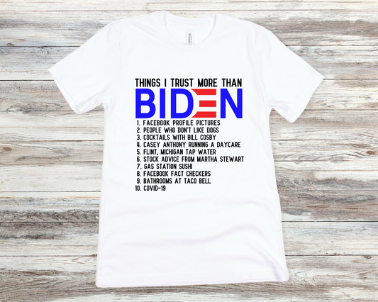 Things I Trust More Than Biden