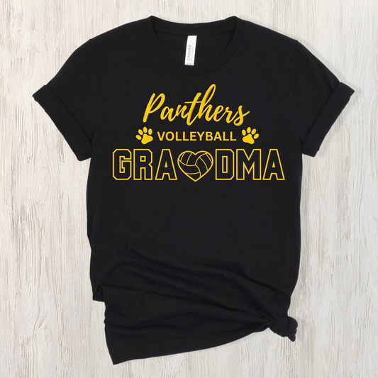 Panthers Volleyball Grandma Black