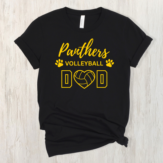 Panthers Volleyball Dad Black