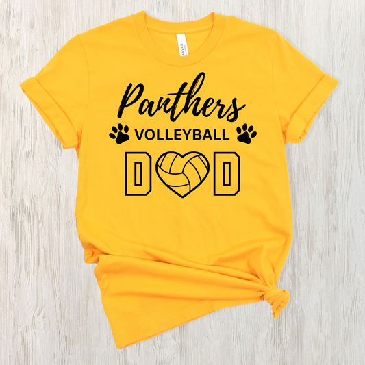 Panthers Volleyball Dad Gold