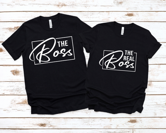 The Boss & The Real Boss Couples Shirts-The Real Boss